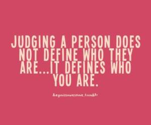 judging a person